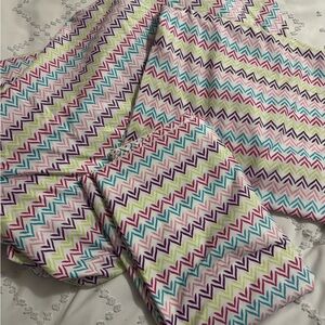 Chevron Print Twjn Sheet Set - Multicolor Zigzag